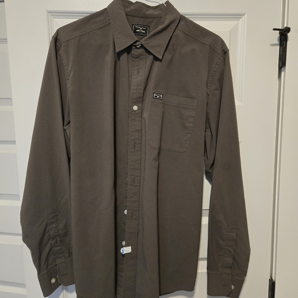 Mens Kimes Ranch Green Button-Up Shirt